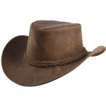 Randol ´s Westernový klobouk Antique kožený hnědý – Zboží Mobilmania