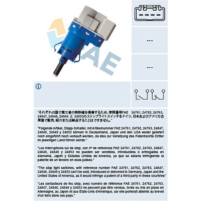 Spínač brzdového světla FAE 24849 – Hledejceny.cz