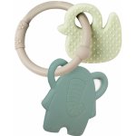 Nattou silikon BPA free Lapidou sloník zelená