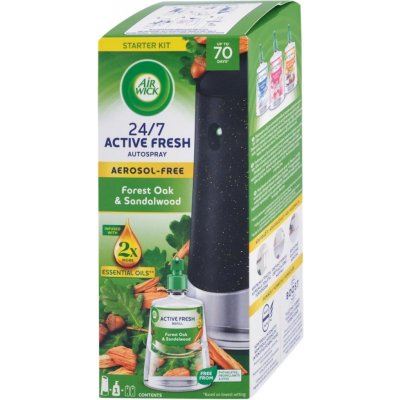 Air Wick Active Fresh Automatický difuzér a náplň dub a santalové dřevo 228 ml – Zboží Dáma