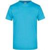 Pánské Tričko James+Nicholson základní triko bez bočních švů modrá tyrkysová JN002