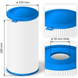 Crystalline Pool Spa Filter Filtrační kartuše SC768