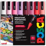 Uni PC-5M Posca Love mix teplých tónů 8 ks – Zboží Mobilmania