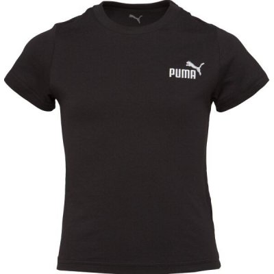 Puma ESSENTIALS 2 COLOR SMALL NO 1 LOGO TEE B Chlapecké triko černá – Zboží Dáma