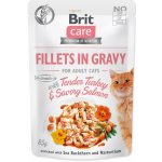 Brit Care Cat Fillets in Gravy Tender Turkey & Savory Salmon 85 g – Sleviste.cz