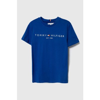 Tommy Hilfiger dětské bavlněné tričko s potiskem PPYH modrá