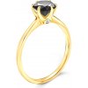 Prsteny Savicki zásnubní prsten The Journey žluté zlato černý diamant TJ R1 SZCD Z