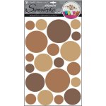 Anděl Přerov Samolepky na zeď kolečka béžová 50 x 32 cm – Zboží Mobilmania