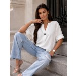 Fashionweek dámská bavlněná halenka oversize s krátkým rukávem UB-Dros bílá – Hledejceny.cz