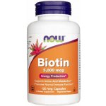Now Foods Biotin 5000 μg 120 rostlinných kapslí – Hledejceny.cz