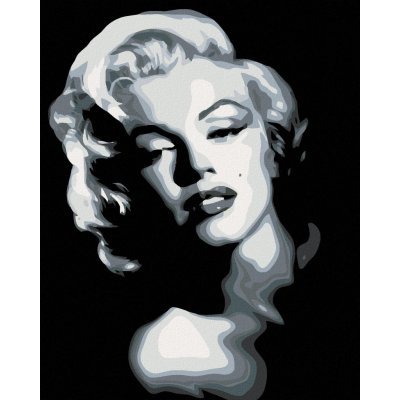 Diamondi Diamantové malování ČERNOBÍLÁ MARILYN 40 x 50 cm vypnuté plátno na rám