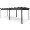 Blumfeldt Pantheon 3x6 pergola přístřešek 3x6 m, hliník, stříška proti slunci, polyester, šedá barva (GDW8-Pantheon-3x6-Gr)