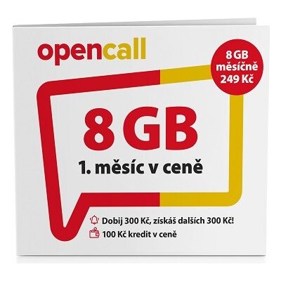 O2 SIM karta OPENCALL s kreditem 100Kč + 8 GB – Zbozi.Blesk.cz