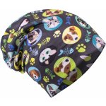 Unuo dětská čepice fleecová spadená Kočka pes kluk – Zboží Mobilmania