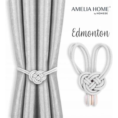 AmeliaHome Sada úvazů na závěs EDMONTON 2 ks bílá – Sleviste.cz