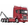 Sběratelský model MarGe Models Scania R500 hákový nosič kontejnerů červená 1:32