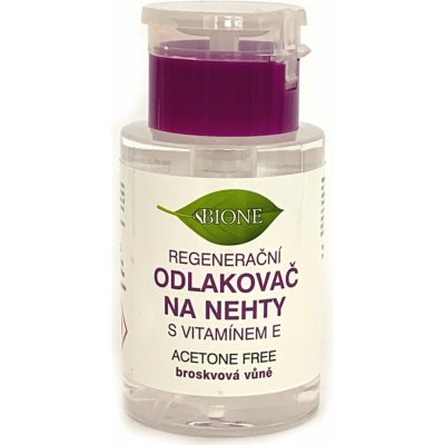 BC Bione Vitamín E broskvový bezacetonový odlakovač na nehty s pumpičkou 180 ml – Zboží Dáma