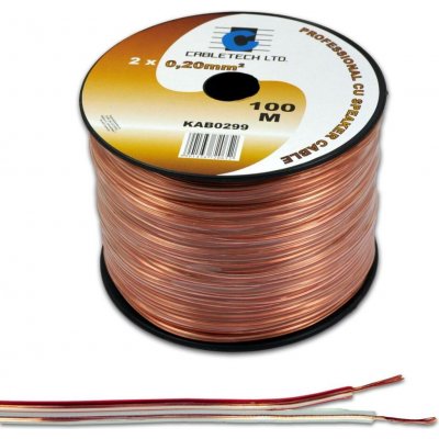 Cabletech Reproduktorový kabel 2x4 mm měděný 100 m L-KAB0328 – Hledejceny.cz