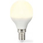 NEDIS LED žárovka E14/ G45/ 4,9 W/ 220 V/ 470 lm/ 2700 K/ teplá bílá/ matná – Hledejceny.cz