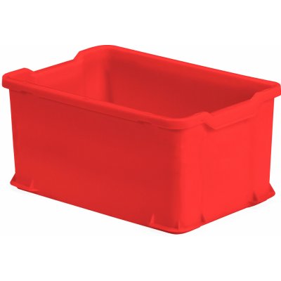 AJ Produkty Plastová přepravka 54 l 600x400x300 mm červená – Zboží Mobilmania