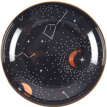 Mani Bhadra Keramický svícen pod svíčky (talířek) Hvězdná obloha, Ø 10,5 cm