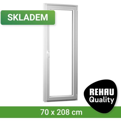 SKLADOVÁ-OKNA REHAU Smartline+ Bílá 70 x 208 cm pravé – Zboží Mobilmania