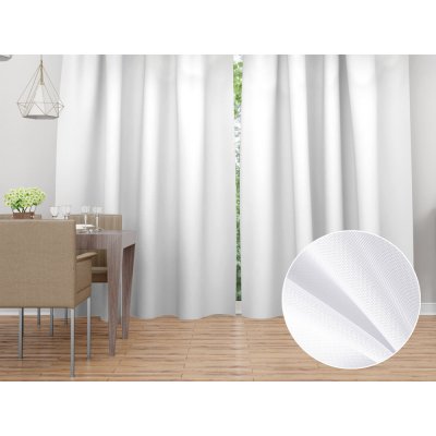 Biante Dekorační závěs TF-068 Bílý bez vzoru 150x220 cm – Hledejceny.cz