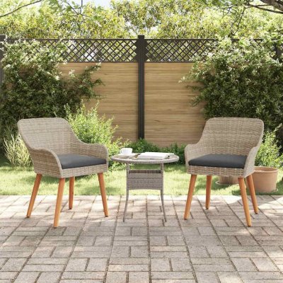 Omaxi 892157 Zahradní křeslo 2 ks Světle šedá 55 x 62,5 x 82 cm polyratan – Hledejceny.cz