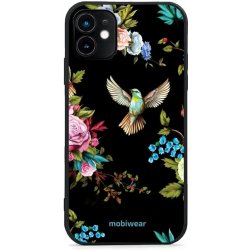 Pouzdro Mobiwear Glossy Apple iPhone 11 - G041G - Ptáček a květy