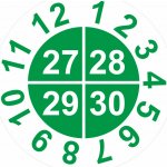 Kalibrační štítek 2027-2030 samolepící vinylová fólie 25 mm aršík 30 kusů – Zboží Dáma