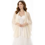 Šifónový šál přes ramena přehoz přes společenské šaty bílá – Sleviste.cz