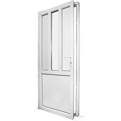 SkladOken.cz vedlejší vchodové dveře jednokřídlé dělené D4 bílé LEVÉ 88 x 208 cm – Zboží Mobilmania
