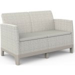 Keter SCANDI FORMA 2 SEATER SOFA - Pebble grey/Soft biege – Zboží Mobilmania