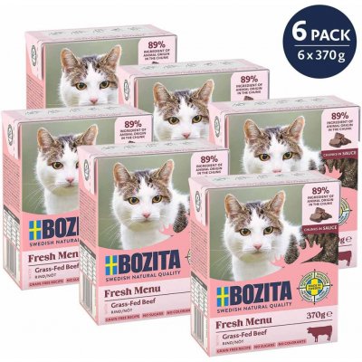 Bozita Cat kousky v omáčce s hovězím 6 x 370 g – Sleviste.cz