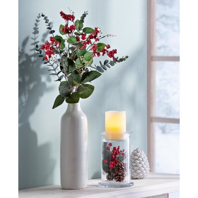 Weltbild Umělá kytice z lesních plodů a eukalyptu s keramickou vázou – Zboží Mobilmania