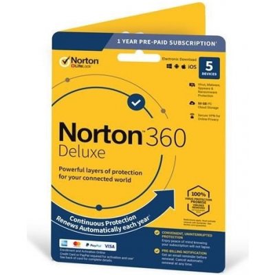 NORTON 360 DELUXE 25GB +VPN 1 lic. 1 rok (21405802) – Zboží Živě