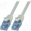 síťový kabel Logilink CP3022U Patch, U/UTP, 6a, licna, CCA, PVC, 500mm, šedý