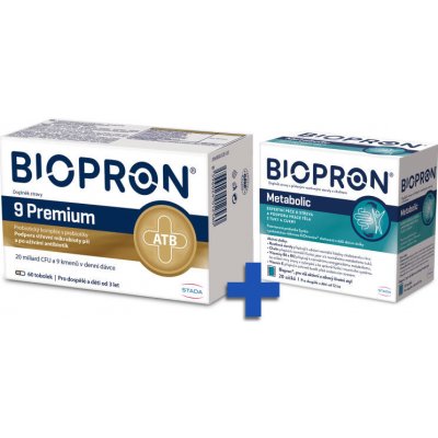 Biopron9 Premium 60 tobolek + Biopron Metabolic 20 sáčků – Hledejceny.cz