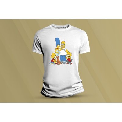 Sandratex dětské bavlněné tričko Simpsonovi. bílá