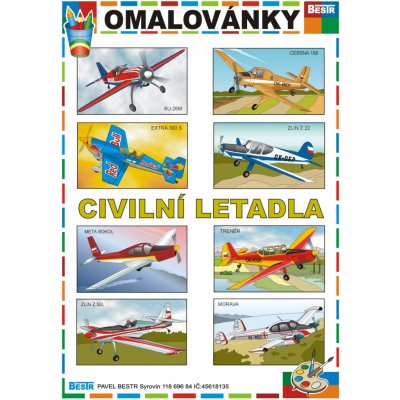 Omalovánky CIVILNÍ LETADLA – Zbozi.Blesk.cz