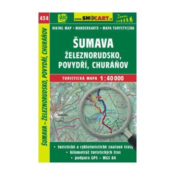 Šumava Železnorudsko Povydří Churáňov turistická mapa 1:40 000