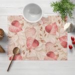 Biante Dekorační prostírání na stůl Leona LN-172 Růžovo-vínové listy na režném 35x45 cm – Zboží Mobilmania