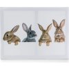 Regál a polička HOME DECOR Obraz 4x RABBIT 40 x 30 x 2 cm