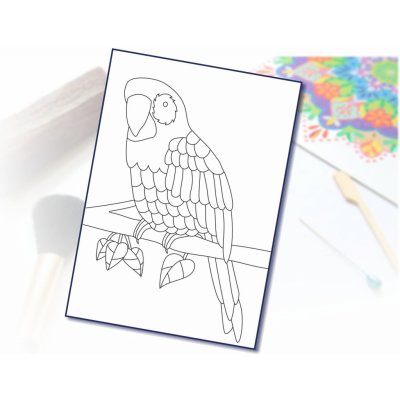 Radost v písku Šablona na pískování papoušek A4 210 x 297 mm – Hledejceny.cz