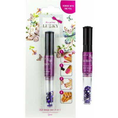 LUKKY Lak na nehty dětský slupovací 6ml + třpytky 1,5g Karmínová – Sleviste.cz
