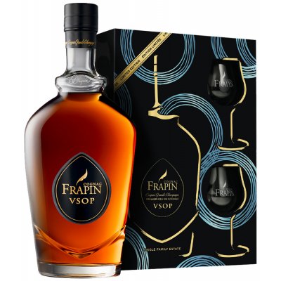 Frapin Cognac VSOP 40% 0,7 l 2022 (dárkové balení 2 sklenice) – Zboží Mobilmania