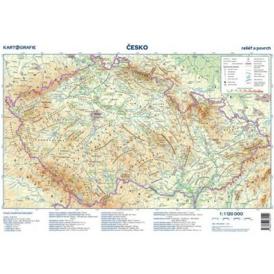 Podložka - Česká republika - příruční mapa- 1:1 120 000 – Sleviste.cz