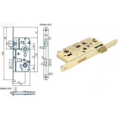 Satos WC72/80 mm P bílý zinek – Hledejceny.cz