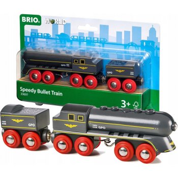 Brio 33697 Rychlý šedý vlak s vagonem