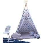 BabyTýpka Cikcak teepee blue grey – Zboží Dáma